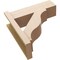 Ekena Millwork 8-in W x 24-in D x 24-in H Funston Block Rough Cedar Woodgrain TimberThane Outlooker, Primed Tan OUTUR080X24X24FST44RCPR - alternate 2